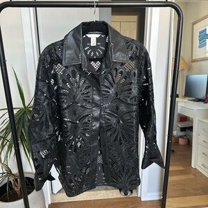 H&M leather button down